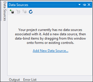 data_sources_tab The Data Sources tab in Visual  Studio