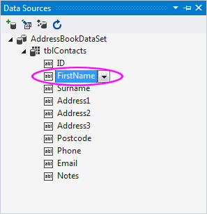 data_sources_table3 Drag a database field to the form