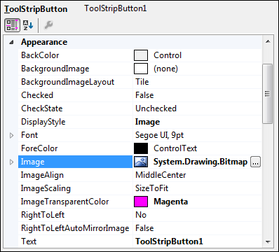 items_collection_editor3 Properties of the ToolStripButton