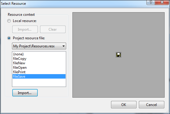 items_collection_editor4 The Resources Dialogue Box
