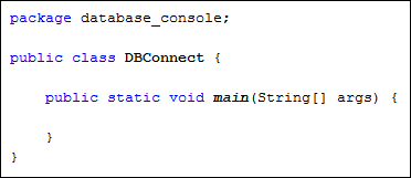 Default Java code