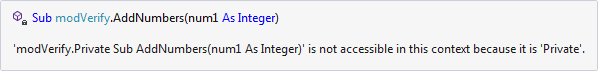 module_call_message Subroutine error message