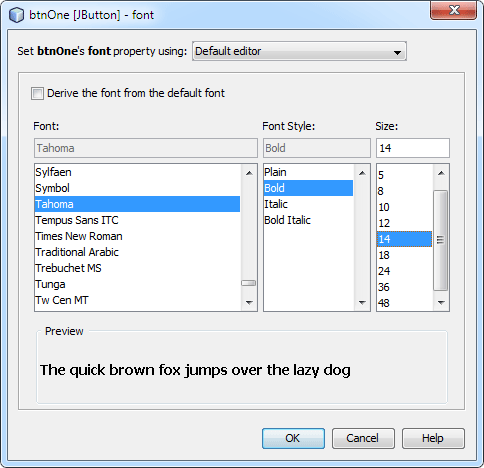 font_dialogue_box The Font dialogue box