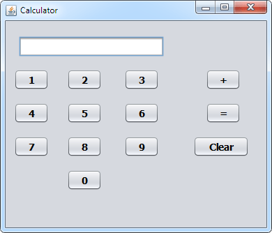 form_calculator Java form showing a calculator design