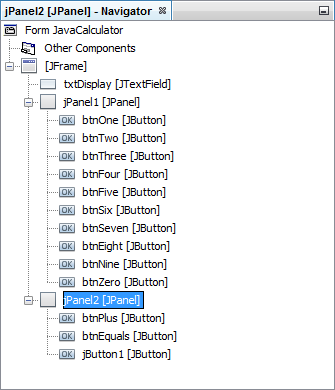 navigator_panel Navigator area showing all buttons objects