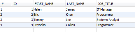insert_record_db4-1 All the records in the table have been selected