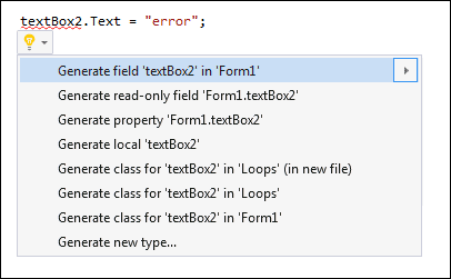 A list of potential fixes for an error