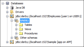 database_connect_tables Default folders have been created