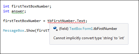 An error in our C# code